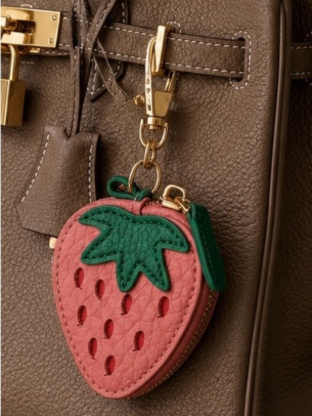 Strawberry Bag Charm + Coin Purse + Keychain